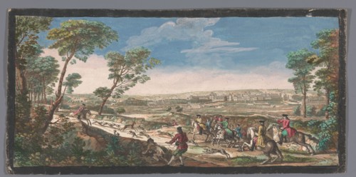View of the Palais de Fontainebleau, 1700-1799. Creators: Anon, Jacques Rigaud.