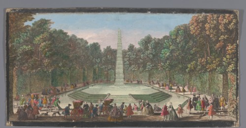 View of the Fontaine de l’Obélisque in the garden of Versailles, 1700-1799. Creators: Anon, Jacques Rigaud.
