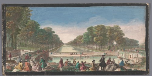 View of the Grand Canal in the garden of the Palais de Fontainebleau, 1700-1799. Creators: Anon, Jacques Rigaud.