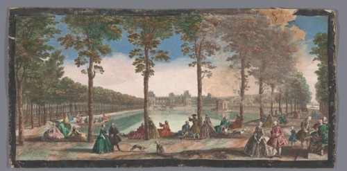 View of the pond of the garden of the Palais de Fontainebleau, 1700-1799. Creators: Anon, Jacques Rigaud.