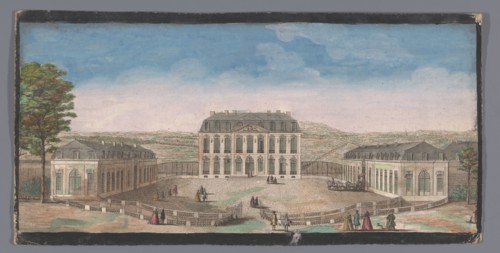 View of the front of the Chateau de Belle-Vue in Meudon, 1700-1799. Creators: Anon, Jacques Rigaud.