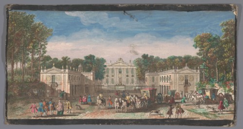 View of the front of the Château de Marly, 1700-1799. Creators: Anon, Jacques Rigaud.