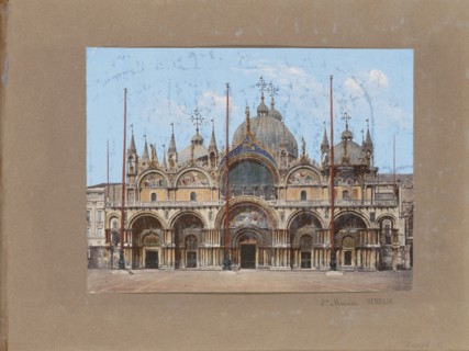 Facade of the Basilica of San Marco in Venice, 1850-1876. Creator: Anon.