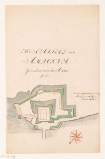 Plan of Fort Victoria, Ambon, 1718.  Creator: Anon.