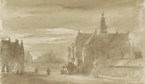Cityscape with church, c.1803-c.1818. Creator: Arnoldus Johannes Eymer.