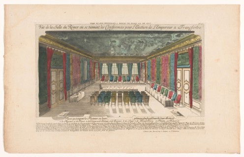 View of a room in the Romer in Frankfurt am Main, 1700-1799. Creator: Anon.