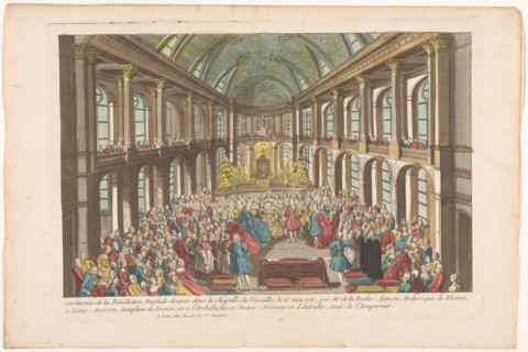 View of marriage between Louis XVI, King of France, and Marie Antoinette, Queen..., 1770, 1700-1799. Creator: Anon.