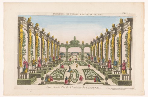 View of the garden of Axarienne castle in Saint Petersburg, 1700-1799. Creator: Anon.