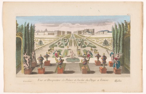 View of the garden and palace of the Doge of Venice, 1700-1799. Creator: Unknown.
