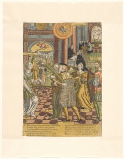 The reunification and forgiveness of the prodigal son , c.1540-c.1550. Creator: Cornelis Anthonisz.