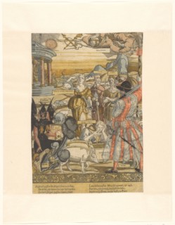 The prodigal son eats from the pigstrog, c.1540-c.1550. Creator: Cornelis Anthonisz.