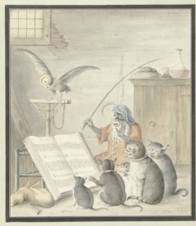 Interior with cat concert, 1620-1715. Creator: Cornelis Saftleven.
