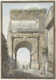 Arch of Titus, Forum Romanum, Rome, 1786-1817.  Creator: Daniel Dupré.