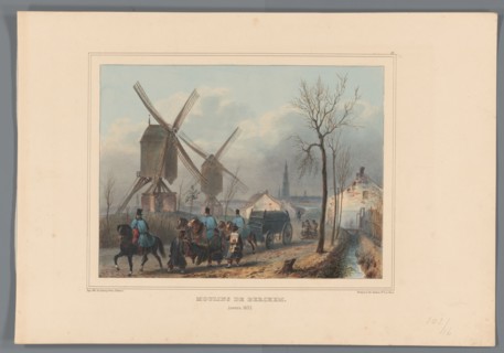 Mills of Berchem, 1832, (1833).  Creator: Auguste Raffet.