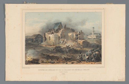 Ruins of the Church and the House of General Chassé, 1832, (1833).  Creator: Auguste Raffet.