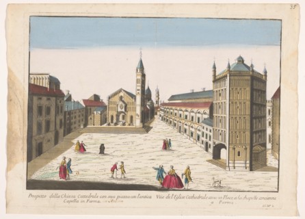 View of the Dom and the Baptisterium in Parma, 1700-1799. Creator: Unknown.