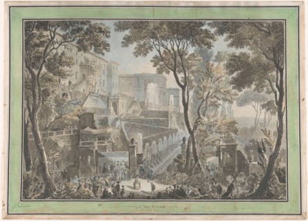 Palazzo of the Villa d'Este in Tivoli, Seen from the Fontana dell'ovato, c.1783-c.1784. Creator: Francesco Piranesi.