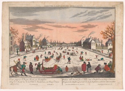 Winter view on the Amstel in Amsterdam, 1742-1801. Creator: Georg Gottfried Winckler.