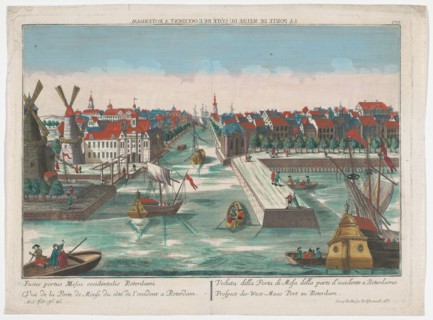 View of the Western New City Gate and Eastern New Main Gate in Rotterdam, 1742-1801. Creator: Anon.