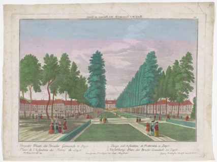 View of the Slot, congregational housing and the Moravian Church in Zeist, 1742-1801. Creator: Anon.