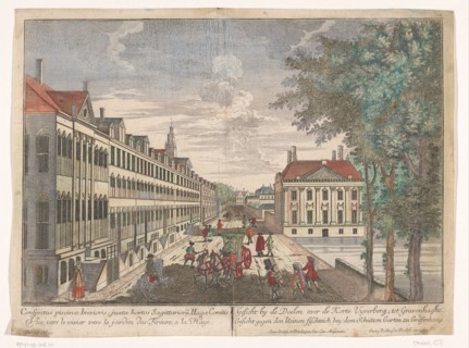 View of the Mauritshuis and Hofvijver in The Hague, 1742-1801. Creator: Anon.