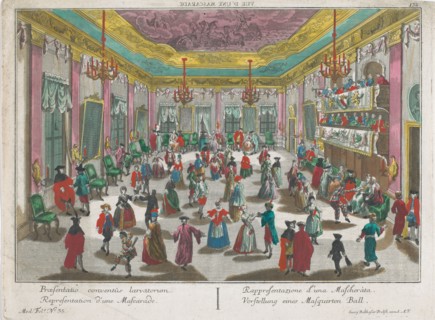 View of a masked ball, 1742-1801. Creator: Anon.