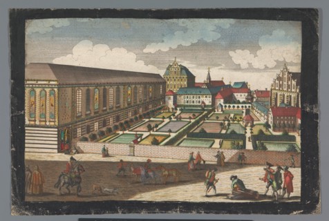 View of the Royal Palace and monastery of the Friars Minor Capuchins in Wroclaw, 1742-1801. Creator: Anon.