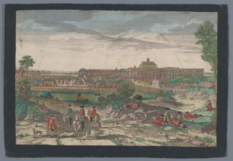View of the city and the Palace of Versailles, 1742-1801. Creator: Anon.