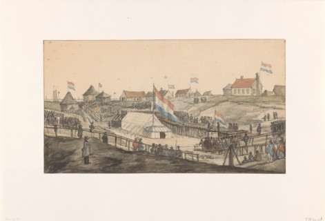Laying of the foundation stone for the Willems lock, 6 May 1820, (1820).  Creator: Gerrit Lamberts.