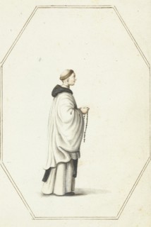 Monk standing with a rosary, c.1657. Creator: Gesina ter Borch.