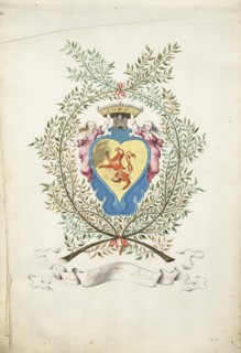 Decorated coat of arms of the Ter Borch family, 1660. Creator: Gesina ter Borch.