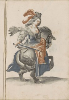 Female rider with sword, 1696. Creator: Hendrick van Beaumont.