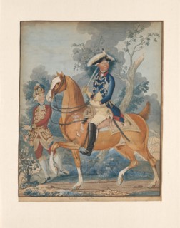 Willem V on horseback, 1778. Creator: Isaac Lodewijk La Fargue.