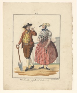 Farmer and wife of South Beveland, 1803-c.1899.  Creator: J. Enklaar.