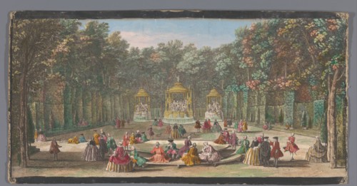 View of the Bosquet des Bains d’Apollon in the garden of Versailles, c.1691-after 1753. Creator: Jacques Rigaud.