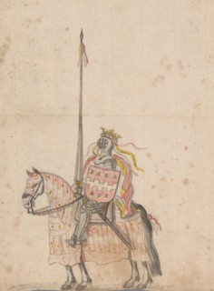 Sketch of a knight on horseback, c.1755-c.1760. Creator: Jan Brandes.