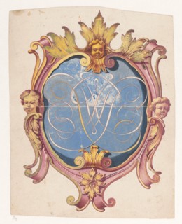 Coat of arms with monogram, 1787-1808. Creator: Jan Brandes.