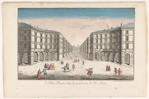 View of Palazzo Reale and Via Po in Turin, 1745-1775. Creator: Anon.