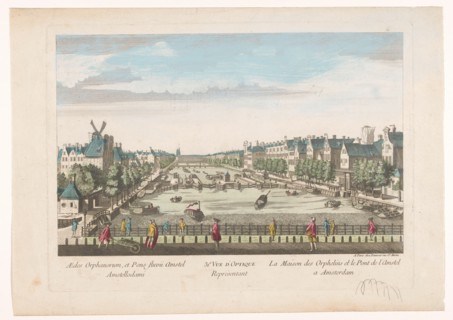 View of the Amstelsluizen and Diaconie Weeshuis in Amsterdam, 1745-1775. Creator: Anon.