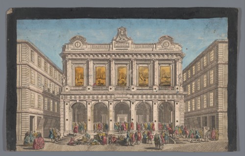 View of the Stock Exchange in Lyon, 1745-1775. Creator: Anon.