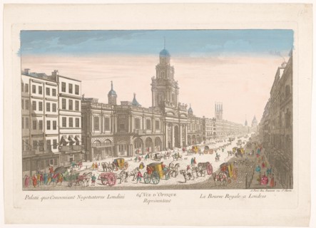 View of the Royal Exchange in London, 1745-1775. Creator: Anon.