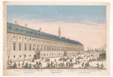 View of an imperial palace in a suburb in Vienna, 1745-1775. Creator: Anon.