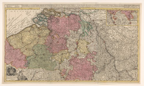 Map of the southern (Austrian) Netherlands, 1719. Creator: Joachim Ottens.