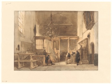 Interior of a church in Utrecht, 1827-1891. Creator: Johannes Bosboom.