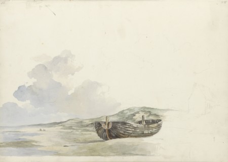 Boat on a beach, 1797-1838.  Creator: Johannes Christiaan Schotel.