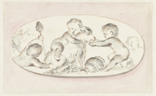 Putti with the attributes of Bacchus, c.1752-c.1819. Creator: Juriaan Andriessen.