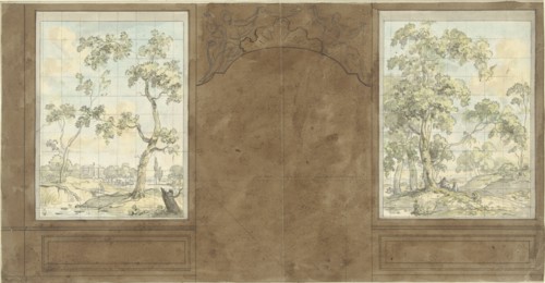 Design for wall painting in the hall of Jan de Groot, Keizersgracht 187, c.1752-c.1819.  Creator: Juriaan Andriessen.