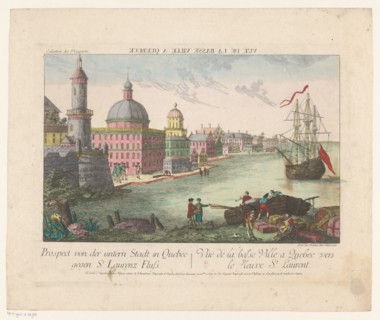 View of Quebec from Saint Lawrence bay, 1755-1779. Creator: Franz Xavier Habermann.