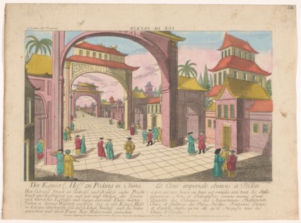 View of the Imperial Court in Beijing, 1755-1779. Creator: Franz Xavier Habermann.