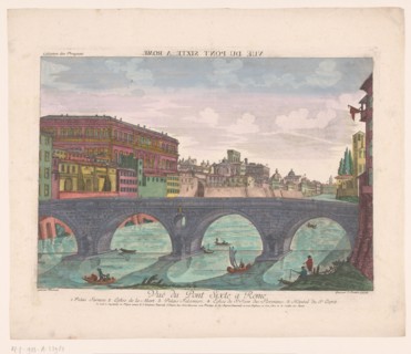 View of the Ponte Sisto in Rome, 1755-1779. Creator: Kaiserlich Franziskische Akademie.